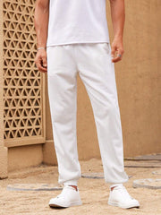 NXT Fleece Jogger Sweatpant For Men-White-BE2622/BR14542