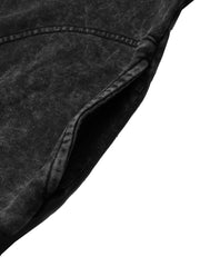 Next Terry Fleece Pullover Hoodie For Ladies Black Faded-SP415