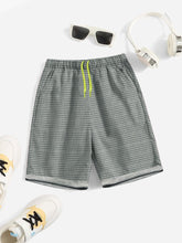 Next Single Jersey Short For Kids-Green Check-BR13455