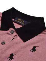 PRL Summer Polo Shirt For Men-Carrot Red Melange-BE770/BR13017