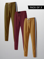Pack Of 3 Slim Fit Lycra Trouser Pent For Men-BE3343/BR15783
