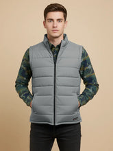 Payper Winter Sleeveless Zipper Mockneck Jacket For Men-Light Grey-PH30