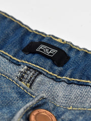 F&F Slim Fit Non Stretch Denim For Ladies-Blue Faded-SP2569