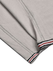 NXT Summer Polo Shirt For Men-Grey with Sky & Green Panel-BE689/BR12942