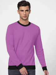 UA Fleece Funky Style Sweatshirt For Men-Dark Pink with Black-BE2505
