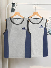 Pack Of 2 ADS Single Jersey Sleeveless T Shirt For Kids-BE3238