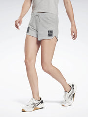 Nyc Polo Terry Fleece Short For Ladies-Grey Melange-SP713