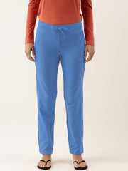 NK Fleece Straight Fit Trouser For Ladies-Light Blue-BE212/BR1012