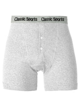 Classic Sport Single Jersey Boxer Brief For Men-Grey Melange-BR771