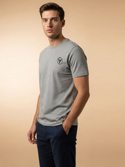 Louis Vicaci Summer T Shirt For Men-Grey Melange-BE1703/BR13915