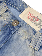 Falmer Denim Short For Ladies-Light Navy Blue Faded-SP2414