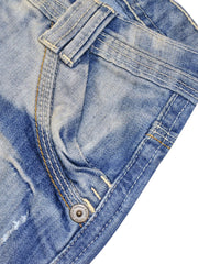 Falmer Denim Short For Ladies-Light Navy Blue Faded-SP2414