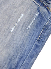 Falmer Denim Short For Ladies-Light Navy Blue Faded-SP2414