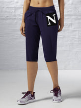 Nyc Polo Fleece Gathering Bottom Capri For Ladies-Dark Purple-SP2001