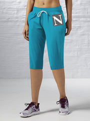 Nyc Polo Fleece Gathering Bottom Capri For Ladies-Sky Blue-SP2006/RT2503