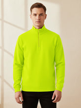 Payper Fleece 1/3 Zipper Mockneck For Men-Lime Green-PSS003