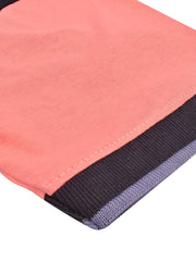 Champion Single Jersey Polo Shirt For Kids-Charcoal Melange with Peach & Navy Panels-BE934/BR13181