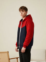 Payper Zipper Winter Jacket For Men-Red & Navy-PH04