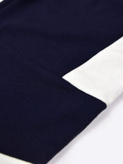 Y.F.K Fleece Jogger Trouser For Kids-Navy with White Panels-BR923
