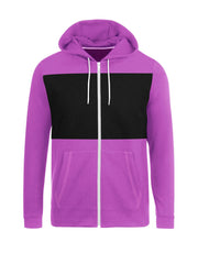 Next Fleece Zipper Hoodie For Men-Dark Magenta with Black Panel-BE15681/SP46