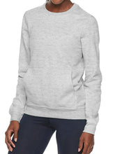 NK Fleece Cozy Classic Sweatshirt For Ladies-Grey Melange-RT896