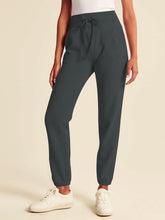 NK Fleece Without Pockets Gathering Bottom Trouser For Ladies-Slate Grey-SP582
