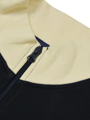 P&B Sleeveless Mock Neck Zipper Jacket For Men-Black & Skin-BE516/BR1793