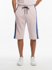 MAN Single Jersey Lounge Short For Men-Pink with Stripe-SP1790
