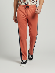 Stylish Regular Fit Single Jersey Summer Trouser For Men-Rust Orange-NST08
