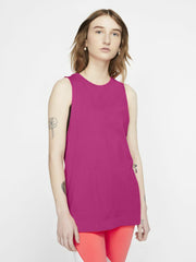 NK Terry Fleece Sleeveless Sweatshirt For Ladies-Magenta-RT1404