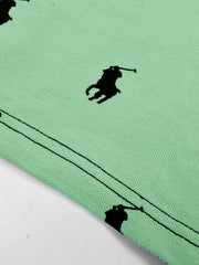 PRL Summer Polo Shirt For Men-Light Green with Allover Print-SP1444/RT2335