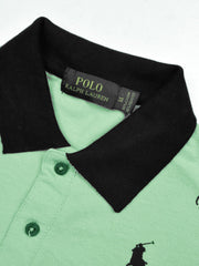 PRL Summer Polo Shirt For Men-Light Green with Allover Print-SP1444/RT2335