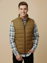 Payper Winter Sleeveless Zipper Mockneck Jacket For Men-Light Brown-PH25