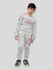 U.S Polo Assn Fleece Tracksuit For Kids-Grey-BE97/BR913