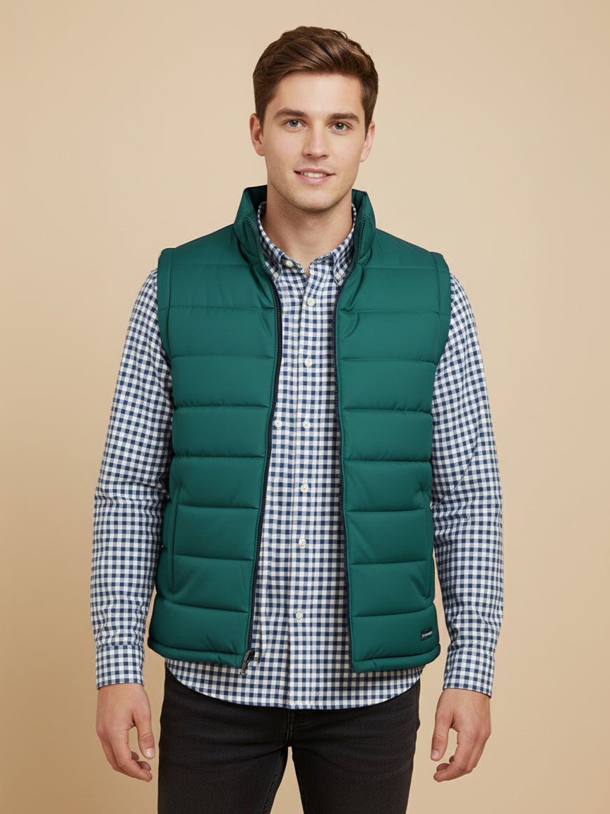 Payper Winter Sleeveless Zipper Mockneck Jacket For Men-Zinc-PH31