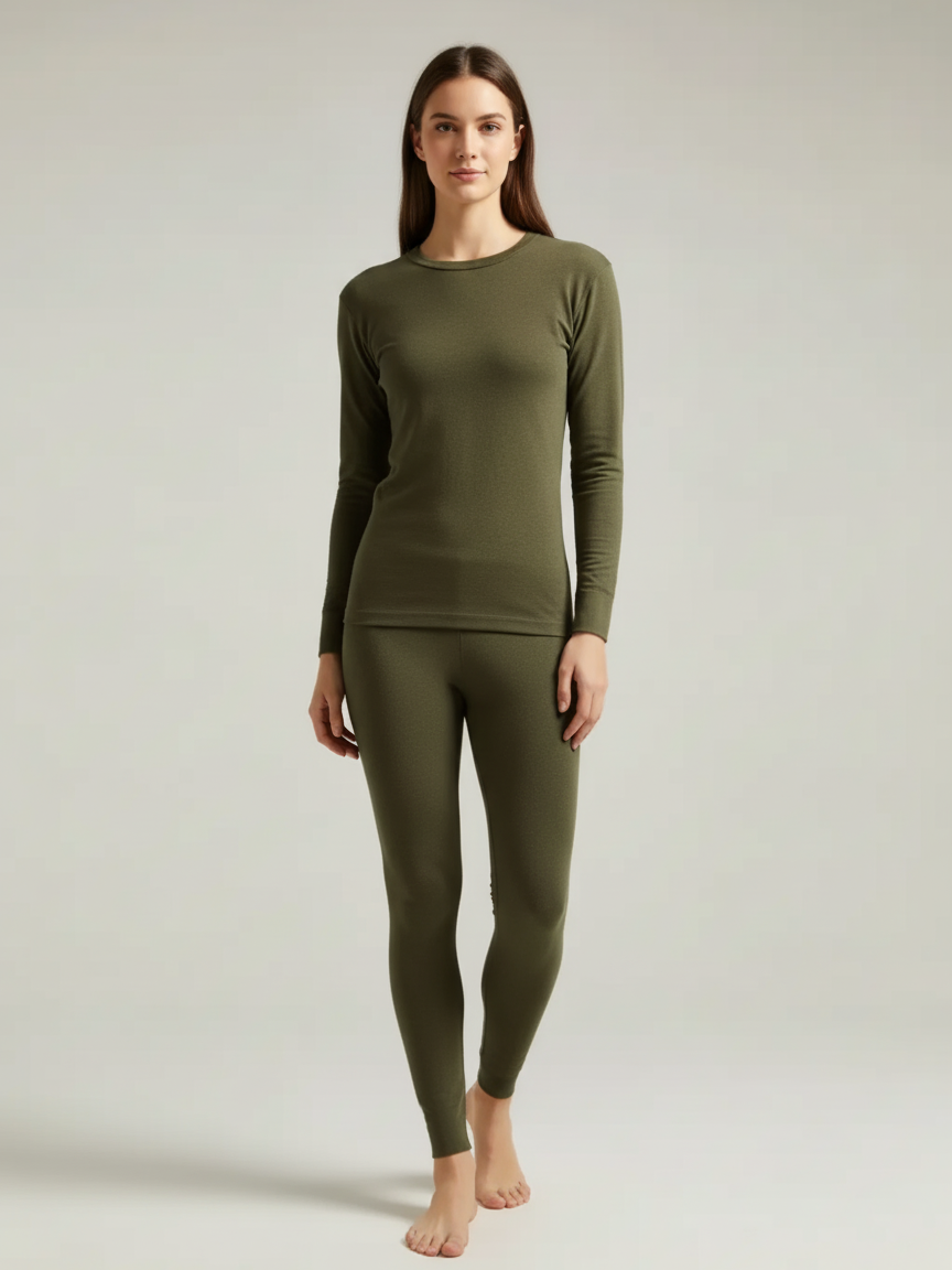 VZV Warmer Suit For Women-Olive Green-VZV04
