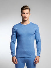 Long Sleeve Thermal Warmer Shirt For Men-Blue-TVS10