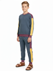 Stylish Dry Fit Tracksuit For Kids-Grey-SDF03