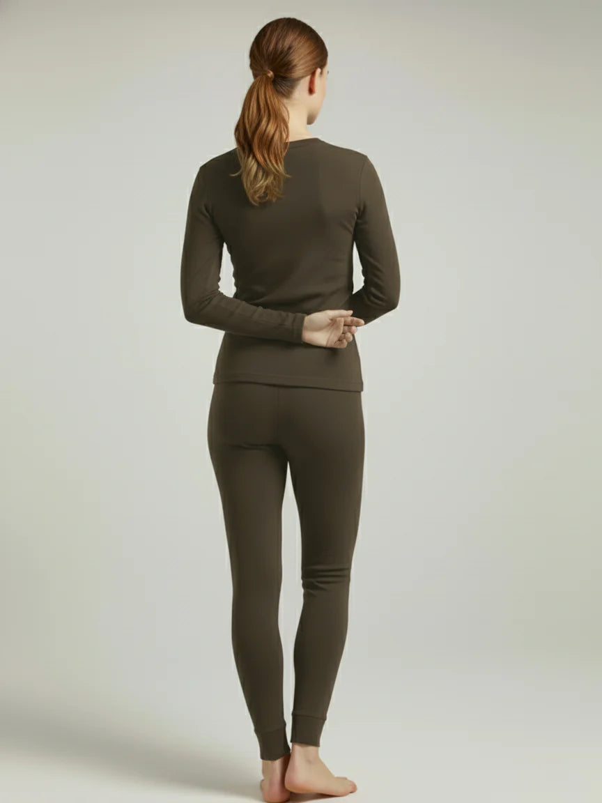 VZV Warmer Suit For Women-Dark Brown-VZV10