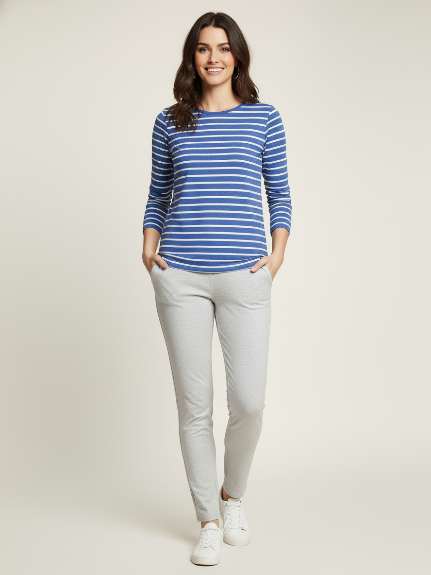 Stylish Winter Loungewear Set For Women-Blue-SS02