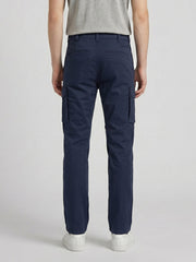 Navy Blue Cargo Trouser For Men-BE0795