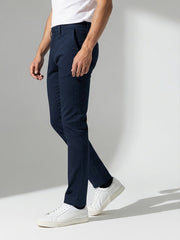 Louis Vicaci Denim Lycra Stretchy Slim Fit Pent For Men-Dark Navy-RA0134