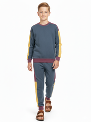 Stylish Dry Fit Tracksuit For Kids-Grey-SDF03