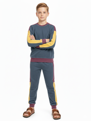 Stylish Dry Fit Tracksuit For Kids-Grey-SDF03