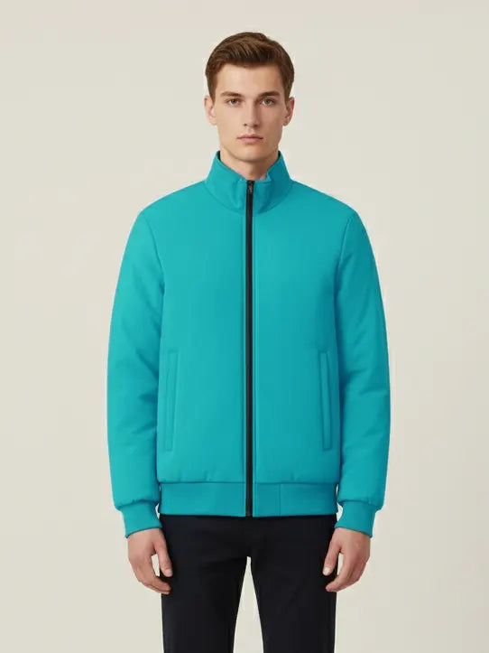 Payper Winter Zipper Mockneck Jacket For Men-Aqua-PH17