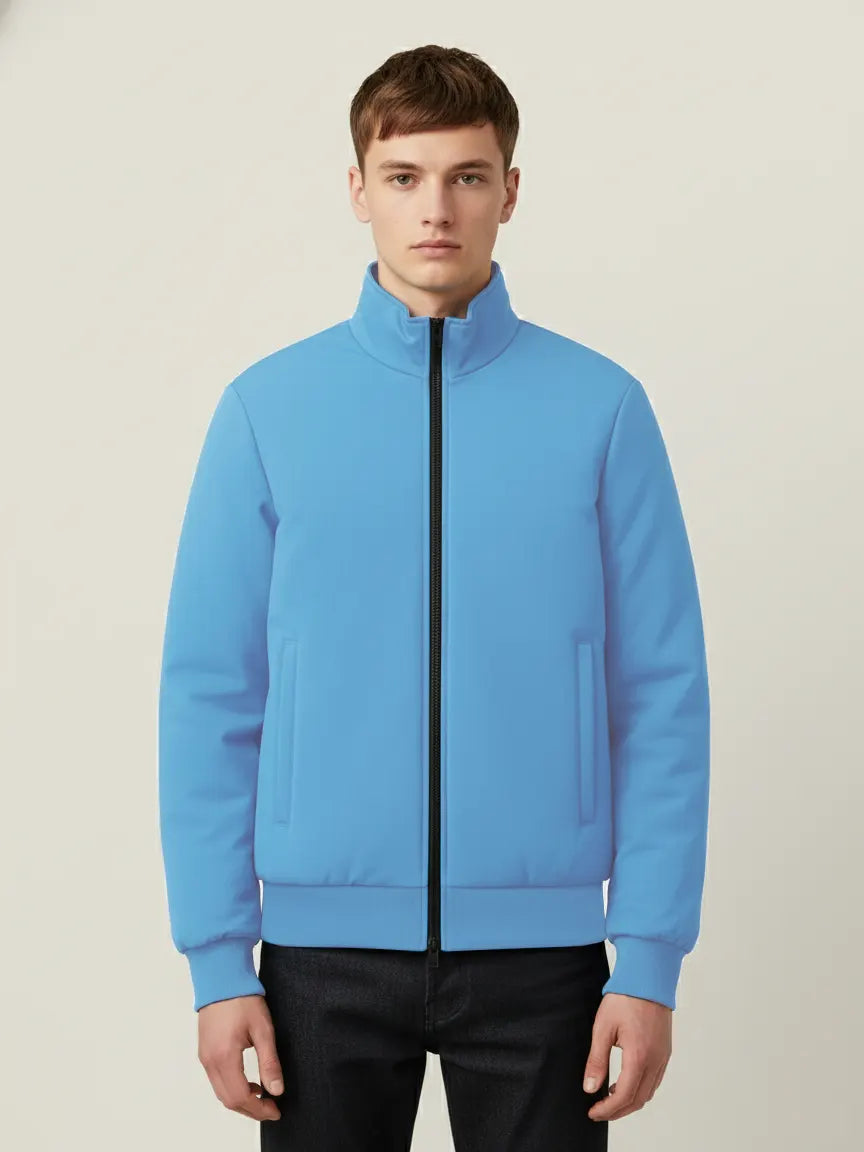 Payper Winter Zipper Mockneck Jacket For Men-Sky Blue-PH16