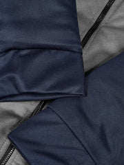 Payper Zipper Winter Jacket For Men-Dark Navy With Grey-PH06