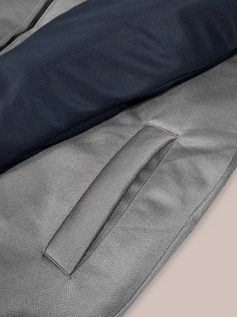 Payper Zipper Winter Jacket For Men-Dark Navy With Grey-PH06