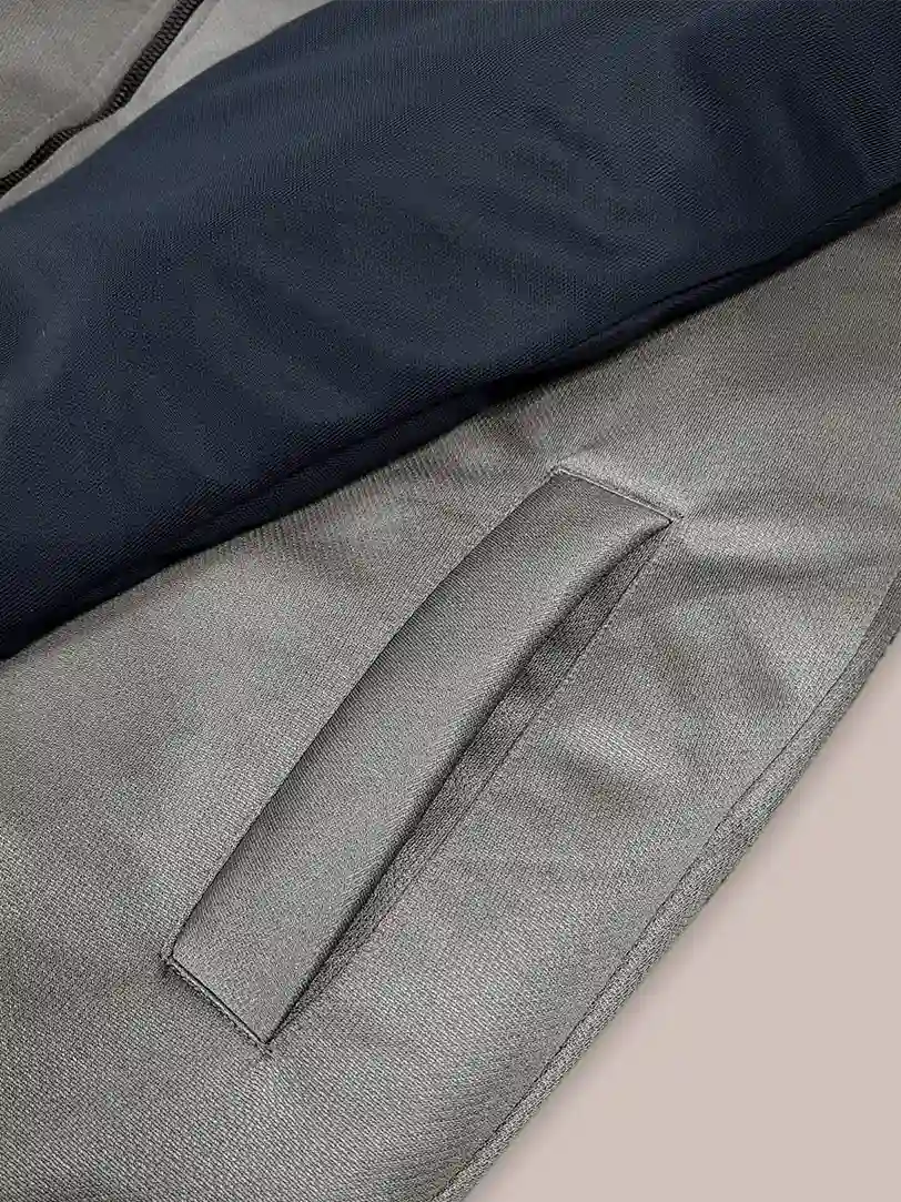 Payper Zipper Winter Jacket For Men-Dark Navy With Light Grey-PH08