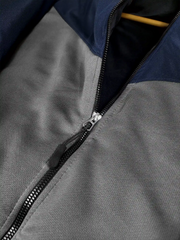 Payper Zipper Winter Jacket For Men-Dark Navy With Grey-PH06